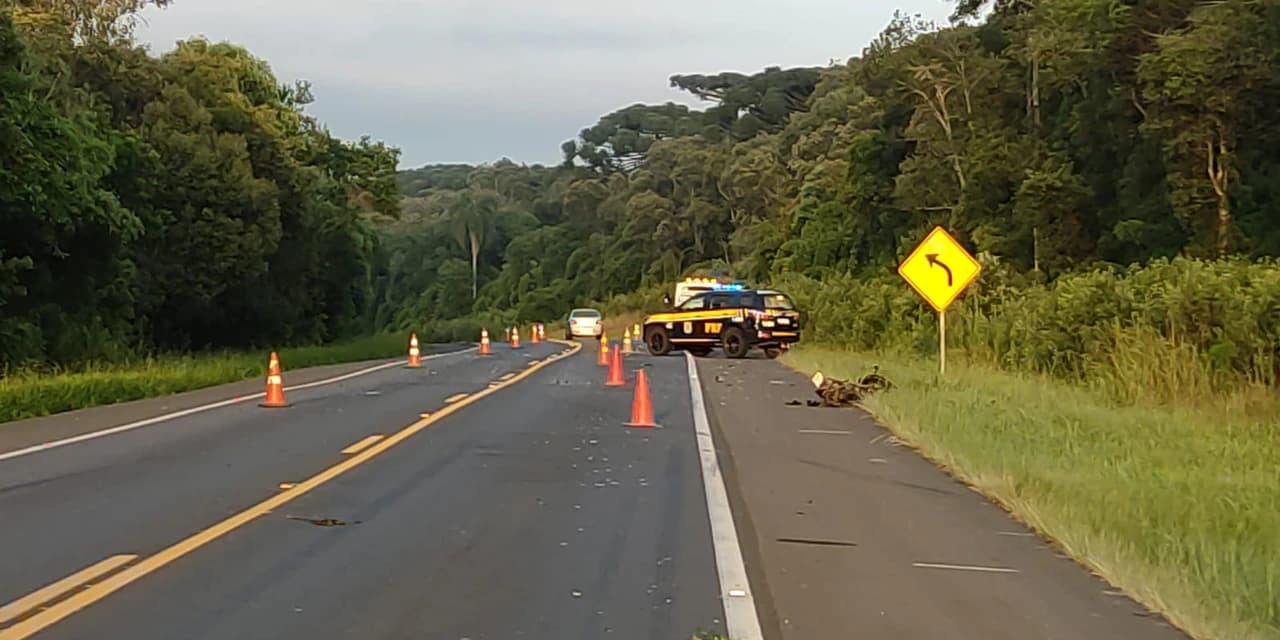 Mulher de 26 anos morre em acidente na Br 277 em Fernandes Pinheiro