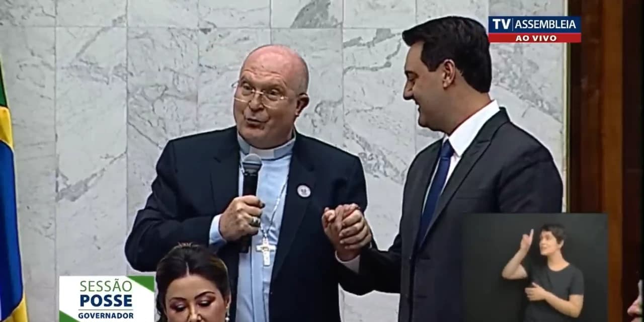 Arcebispo de Curitiba, Dom José Peruzzo destaca a postura de Ratinho Junior frente aos ataques sofridos na campanha eleitoral. VÍDEO!