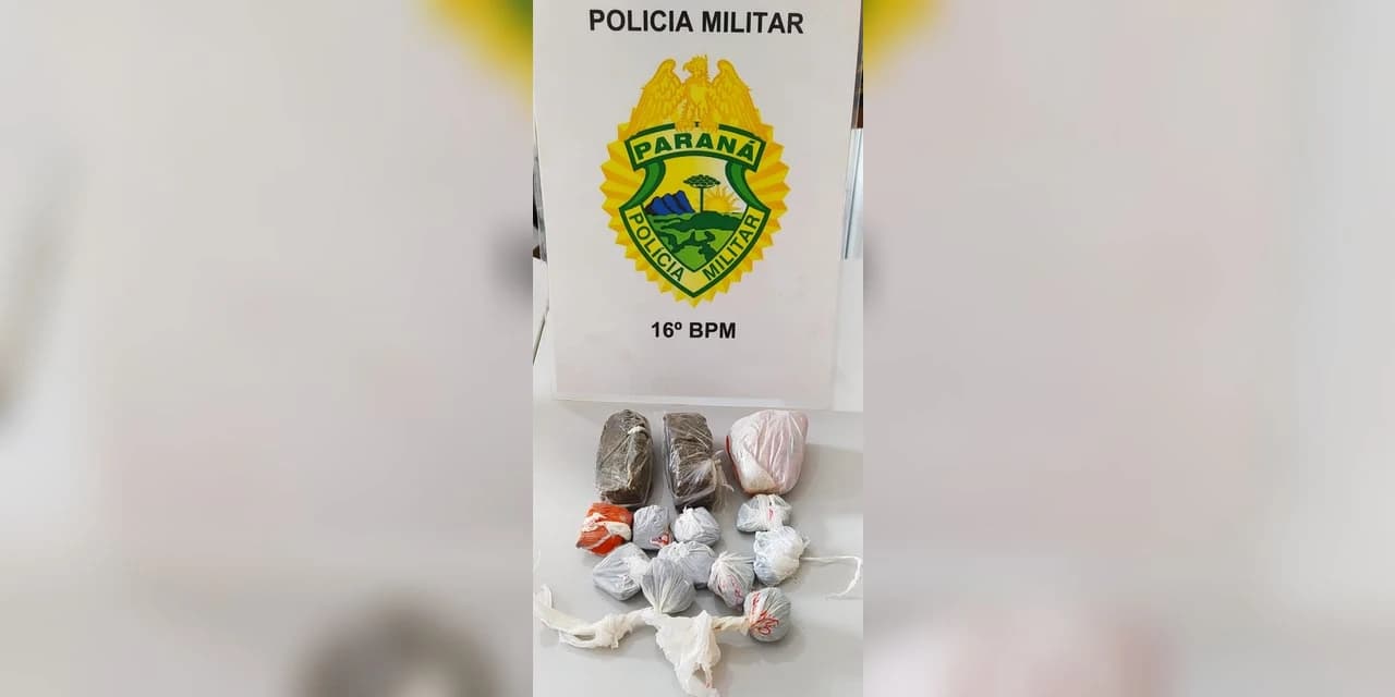 Em Prudentópolis Polícia Militar apreende 350 gramas de maconha