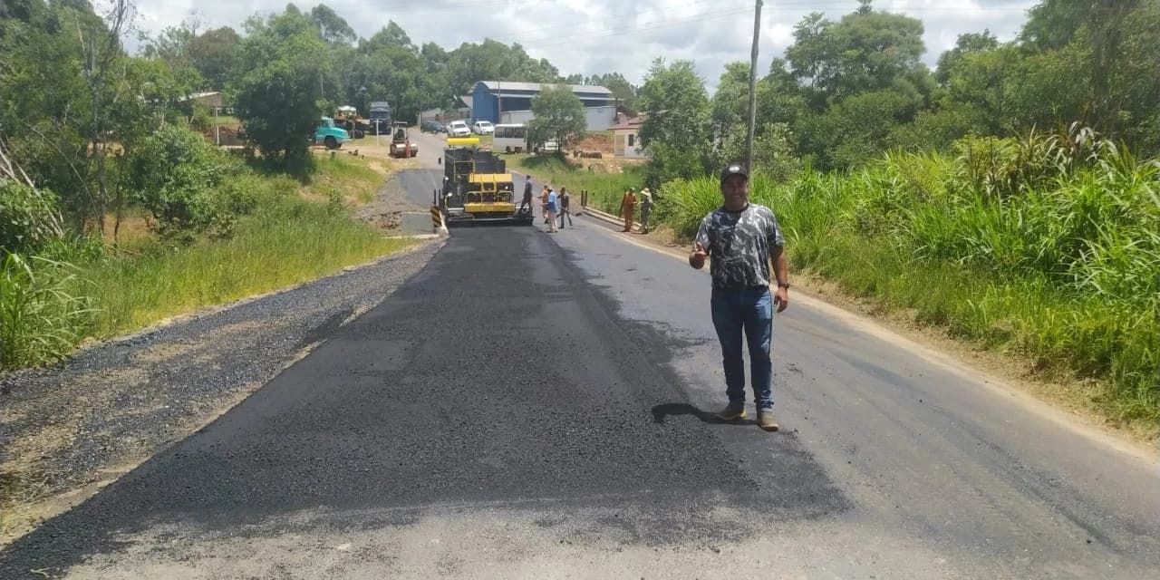 Iniciada a obra de pavimentação asfáltica na comunidade de Boa Vista em Guamiranga