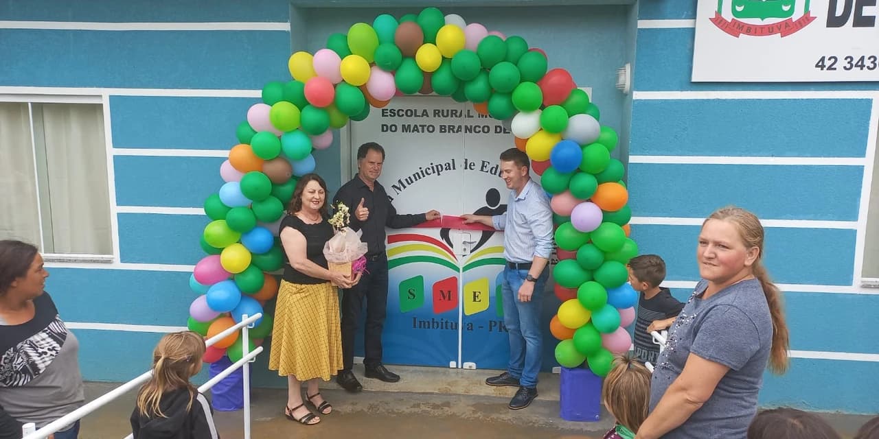 Prefeitura de Imbituva entrega obra de reinauguração da Escola no Mato Branco de Cima. VÍDEO!