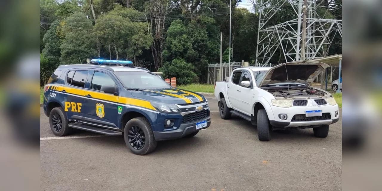 PRF, em Guarapuava, recupera caminhonete furtada