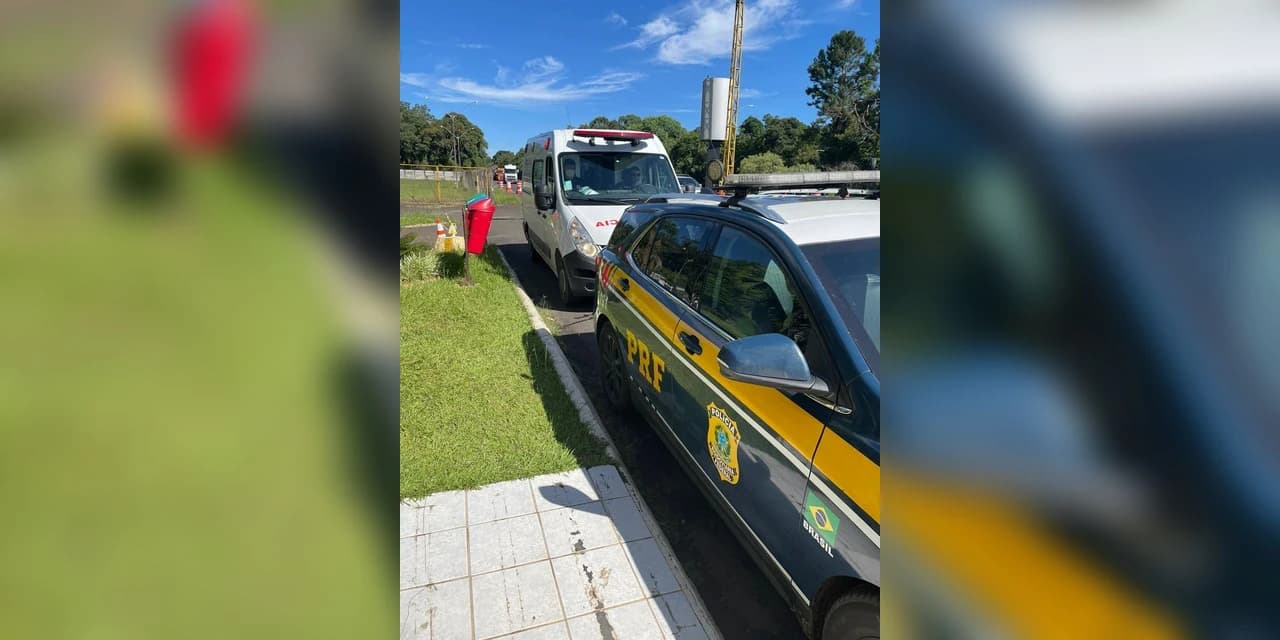 PRF presta atendimento a homem com princípio de infarto, em Irati, na manhã dessa quinta (16)