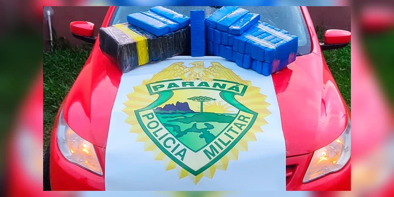 Duas pessoas de Prudentópolis são presas com quase 30 Kg de maconha na divisa entre Mallet e Paulo Frontin