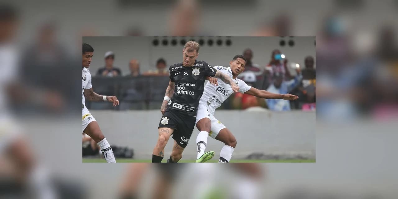 Em jogo emocionante, Santos e Corinthians empatam na Vila