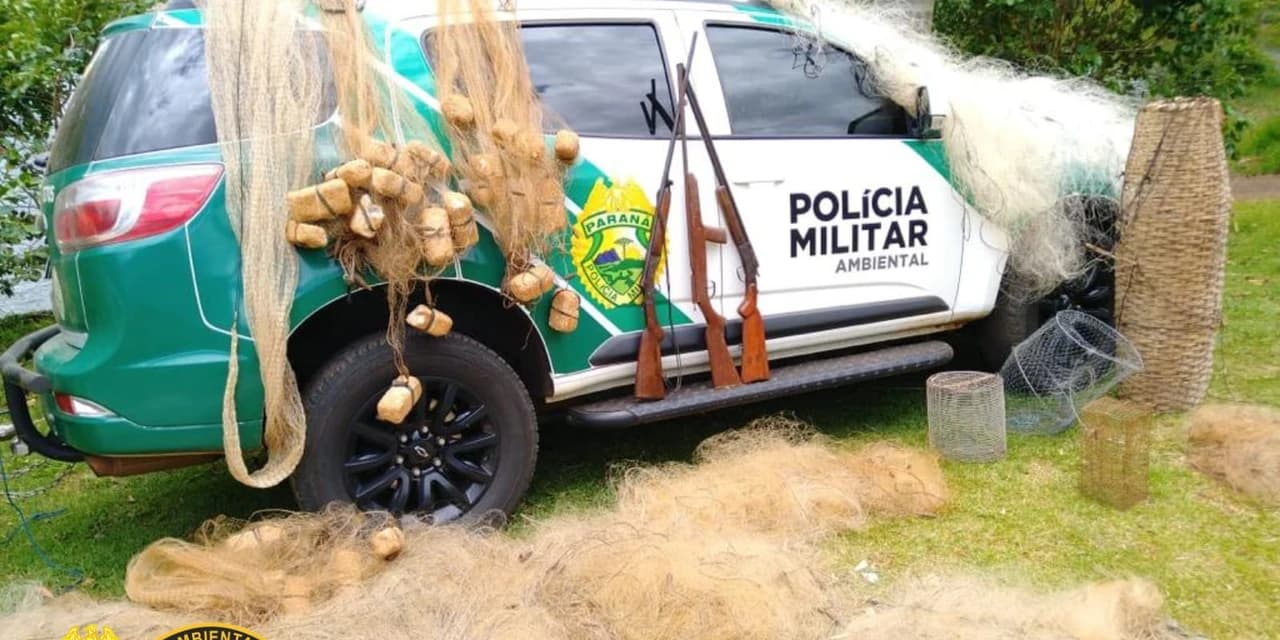 Polícia Ambiental apreende quase 23 mil metros de redes no período da piracema