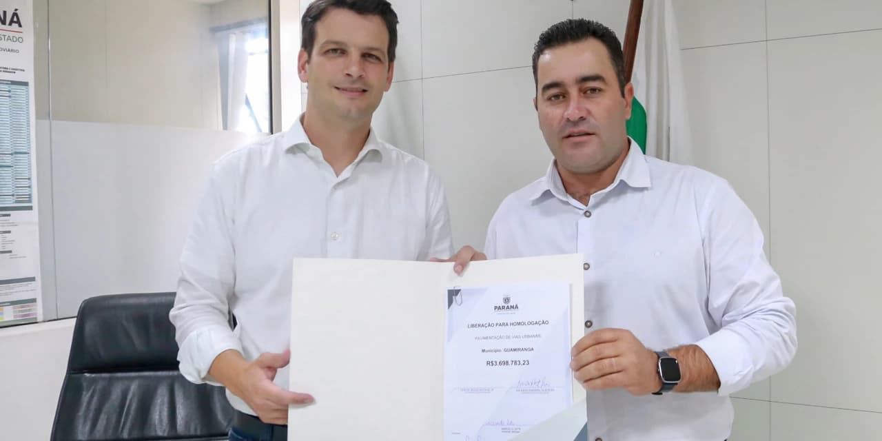 Alexandre Curi e Eduardo Pimentel entregam edital de homologação de obra no município de Guamiranga no valor R$ 3,6 milhões. VÍDEO!