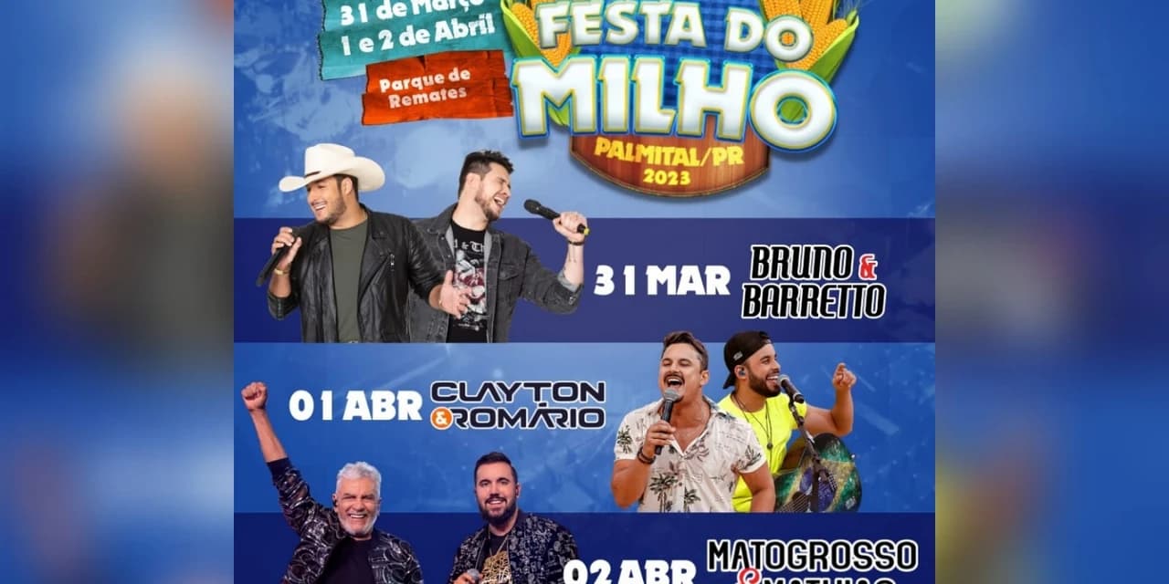 MP propõe ação civil para que Prefeitura de Palmital suspenda shows da 35ª Festa do Milho