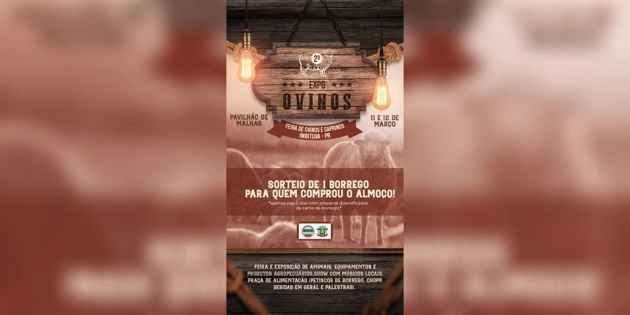 2ª Expo Ovinos é neste fim de semana, em Imbituva