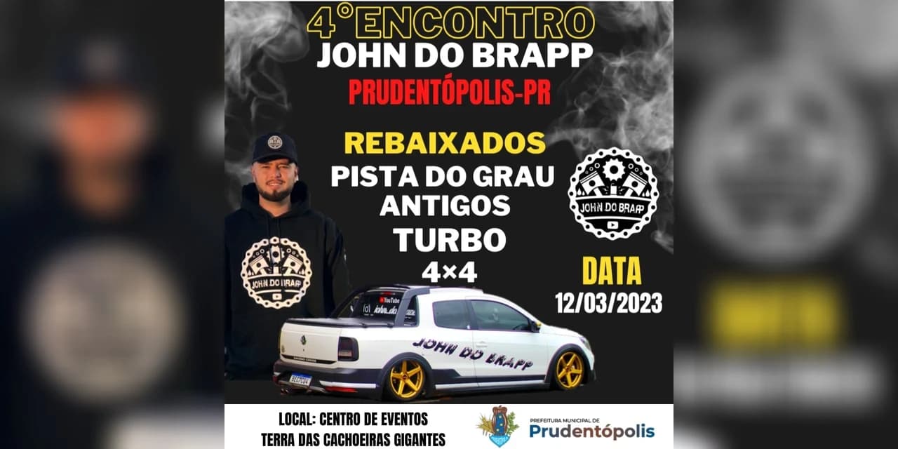 4º Encontro John do Brapp é neste domingo (12), no Centro de Eventos Terra das Cachoeiras