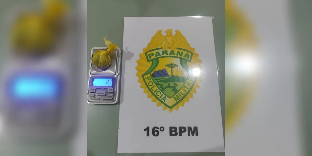 Em Prudentópolis durante abordagem na área central polícia encontra maconha