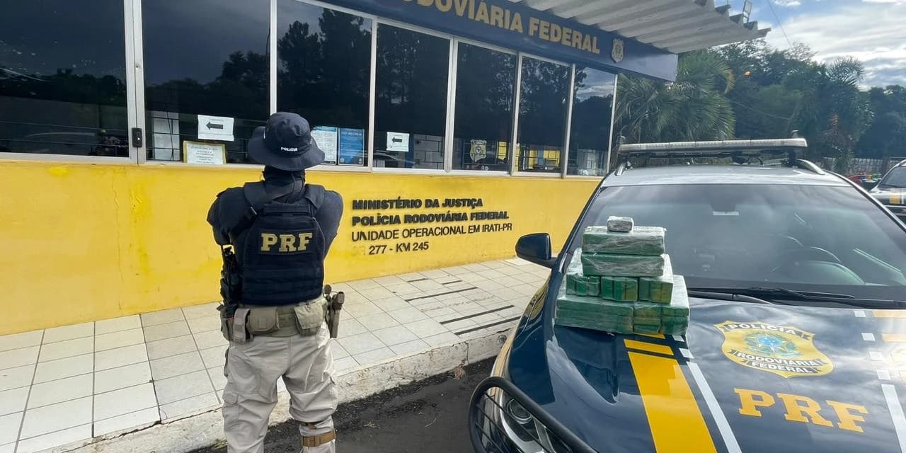 PRF apreende cerca 19 quilos de Maconha, em Irati