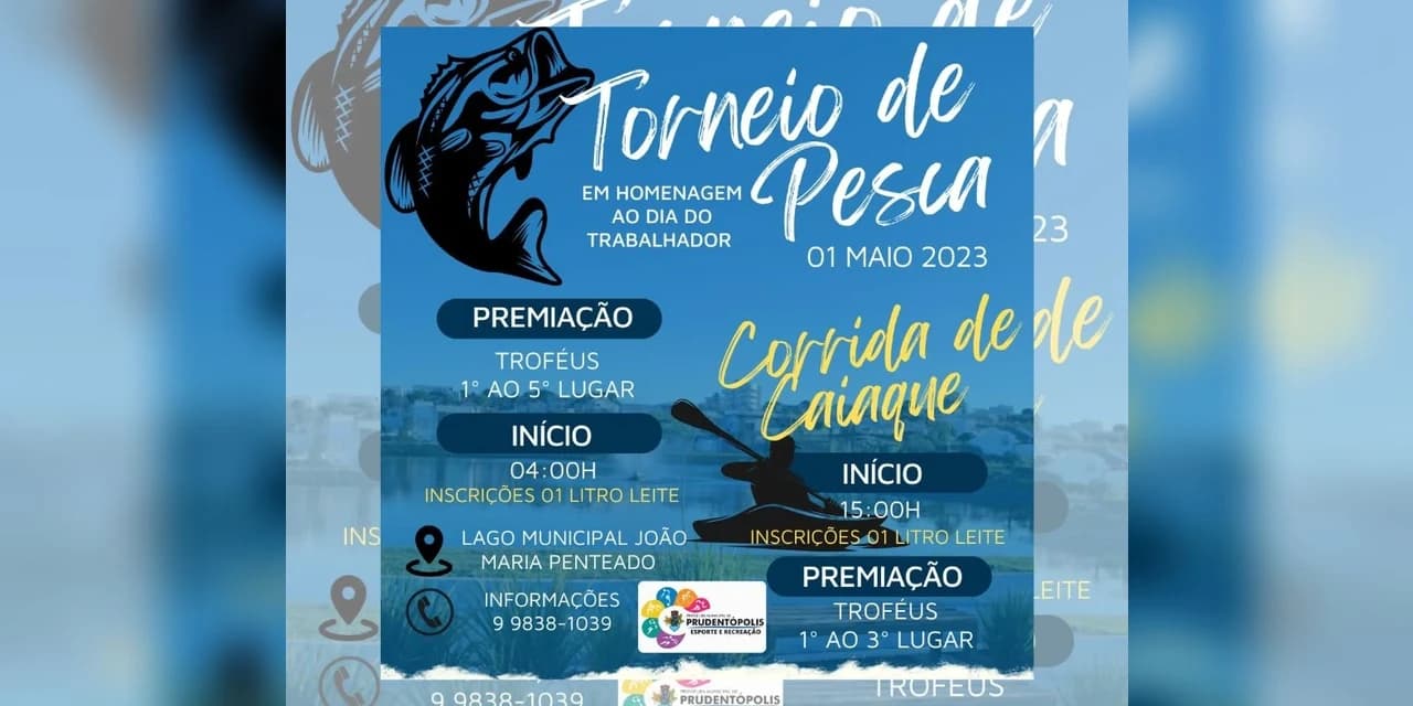 Torneio de Pesca e Corrida de Caiaque marcam Dia do Trabalhador em Prudentópolis