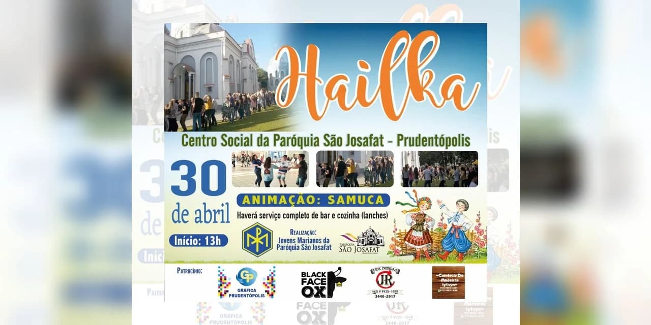 Jovens Marianos organizam hailka no Centro Social da Paróquia São Josafat, neste domingo (30)