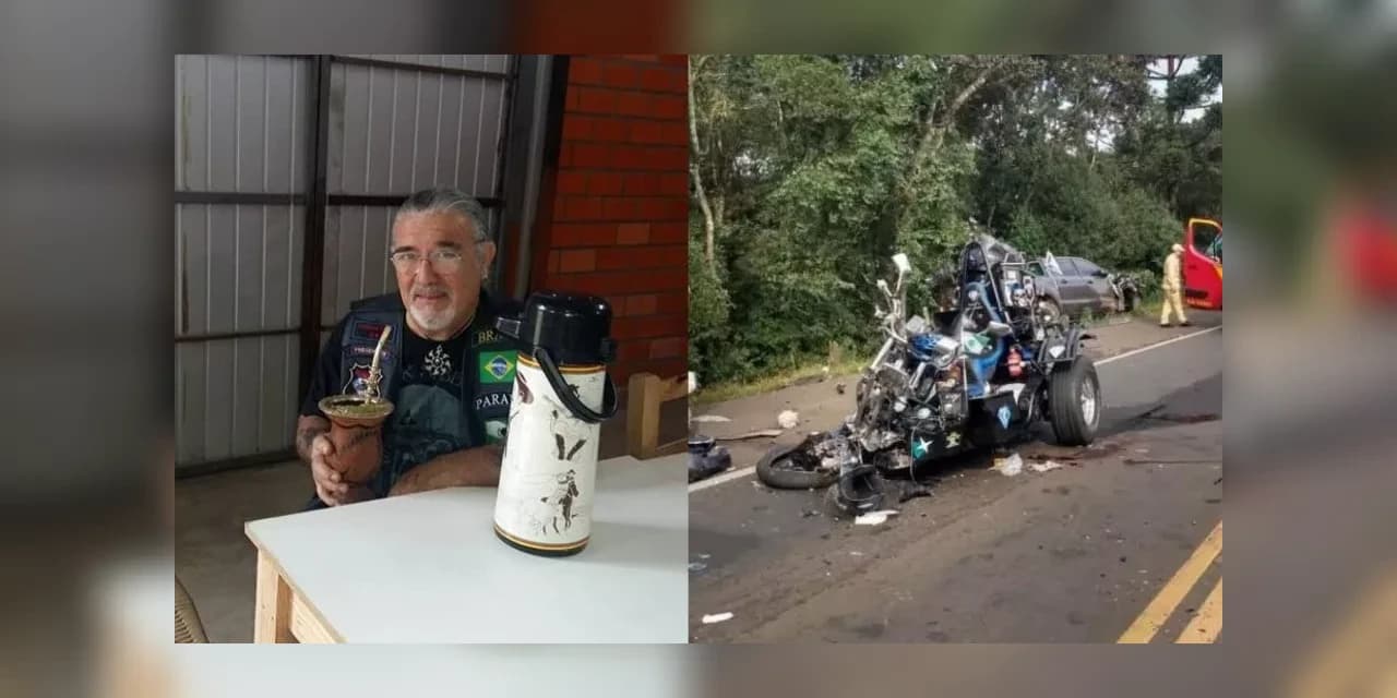 Após acidente com triciclo na BR-277, Diamante do Asfalto morre a caminho do hospital