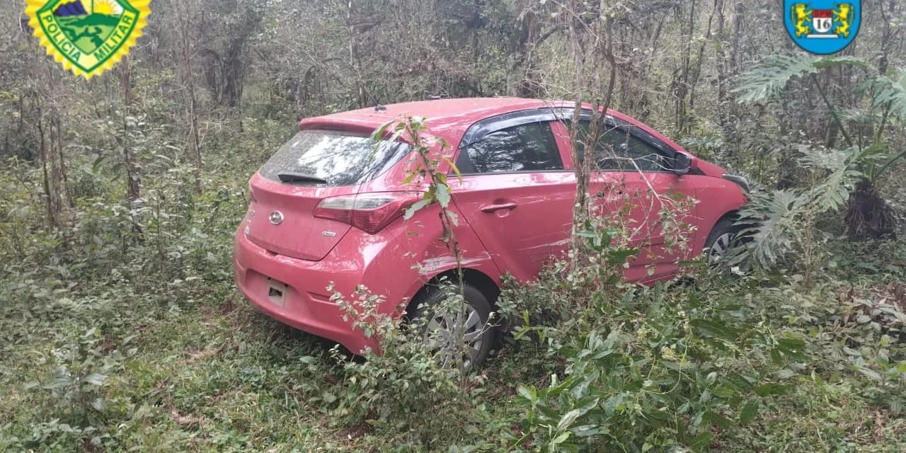 Veículo com alerta de furto/roubo é encontrado abandonado no interior de Prudentópolis