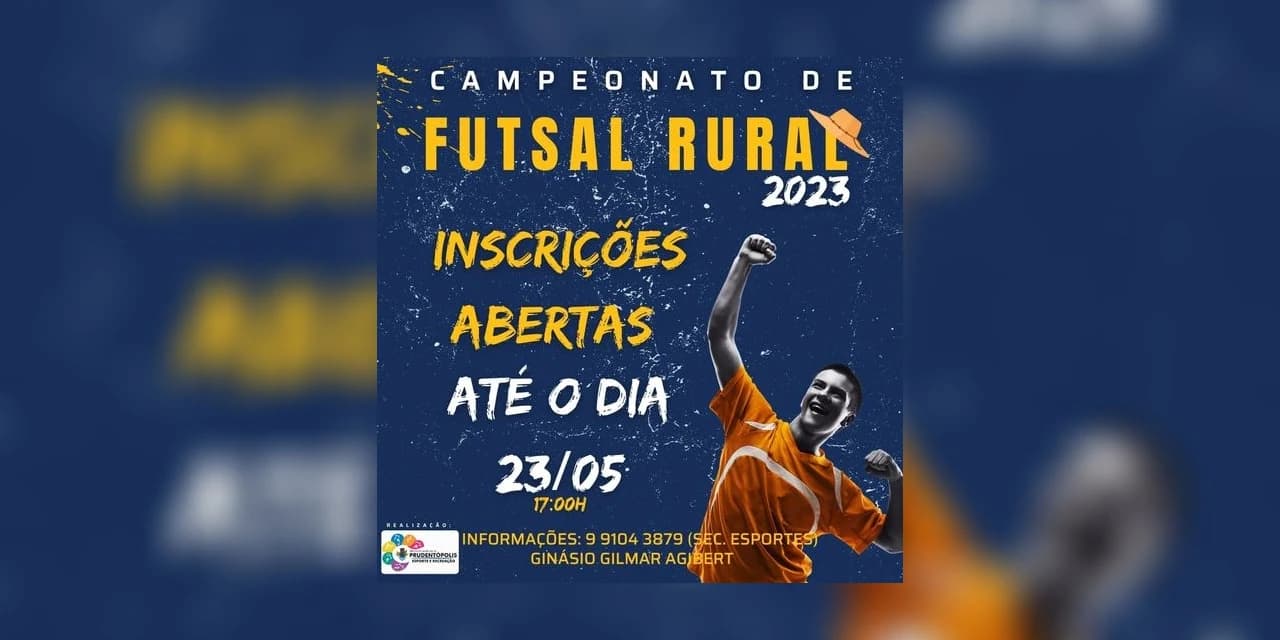 Inscrições para Campeonato de Futsal Rural estão abertas em Prudentópolis