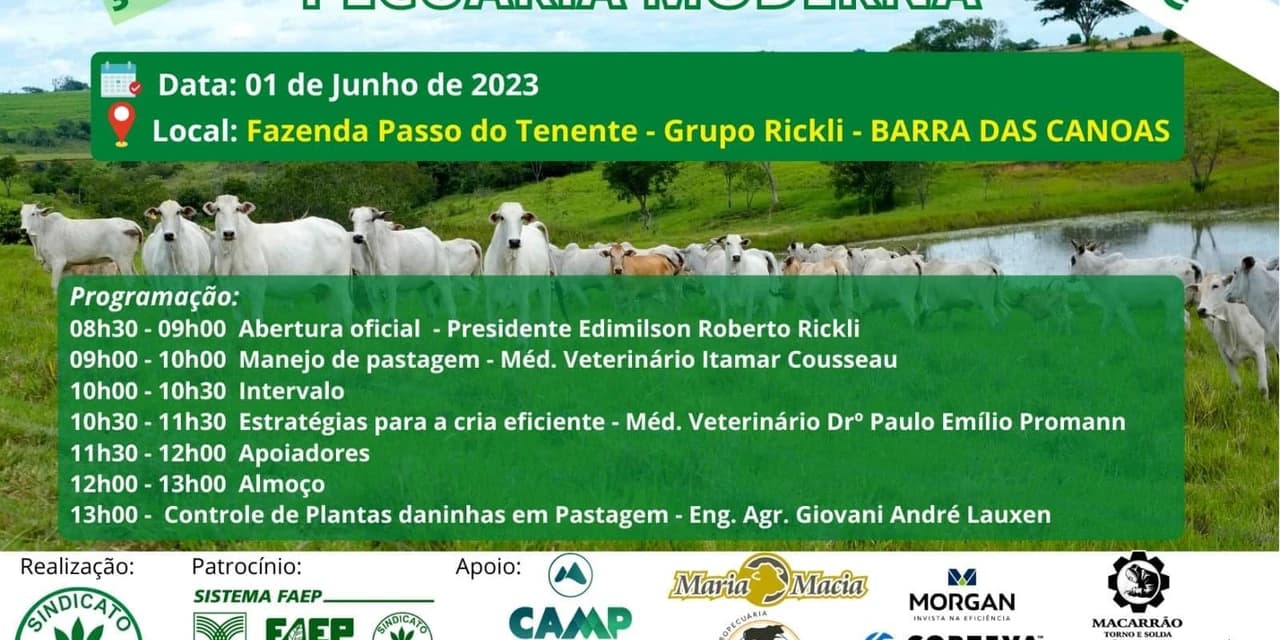 Sindicato Rural realiza evento de pecuária moderna na linha Barra das Canoas
