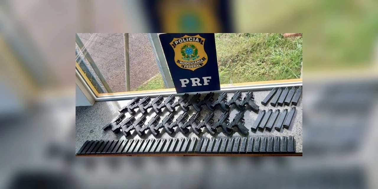 PRF prende casal com 20 pistolas turcas no Paraná