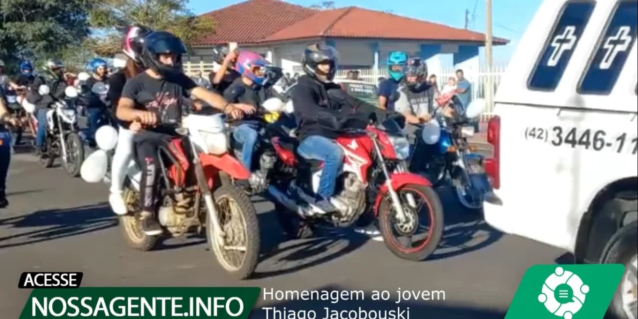 Amigos fazem homenagem ao jovem Thiago Jacobouski. Vídeo