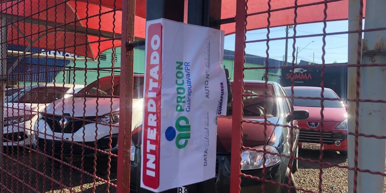 Procon de Guarapuava interdita, temporariamente, duas revendas de automóveis na cidade