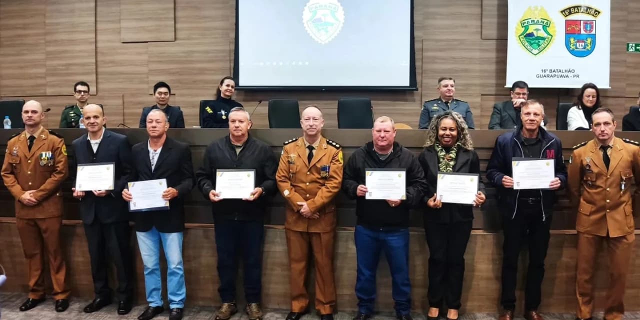 Solenidade de formatura em comemoração aos 34 anos do 16º BPM foi realizado em Guarapuava