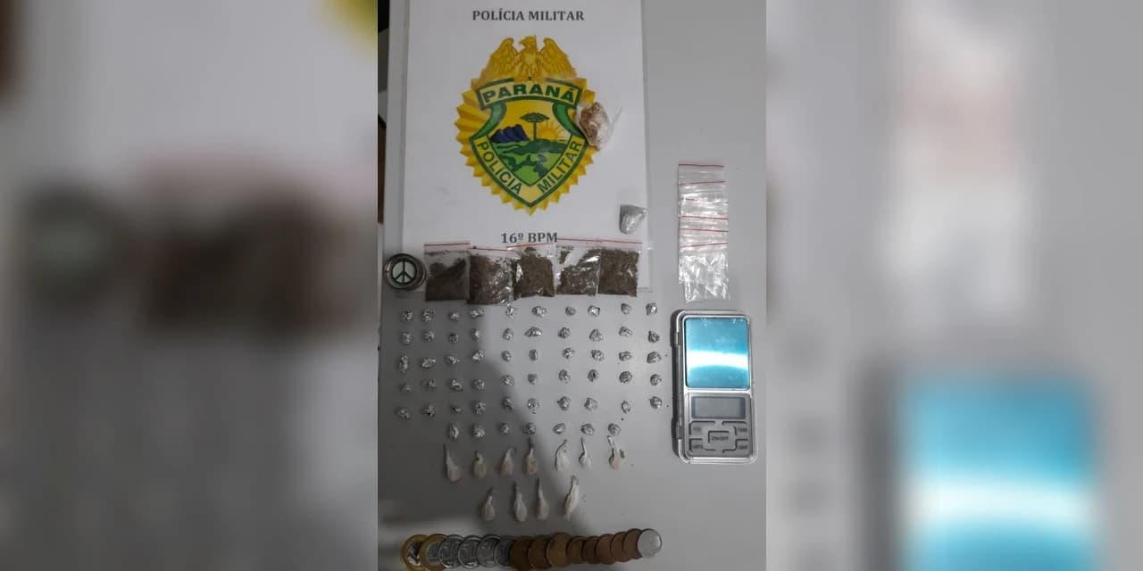 Polícia apreende drogas em quarto de adolescente, em Prudentópolis
