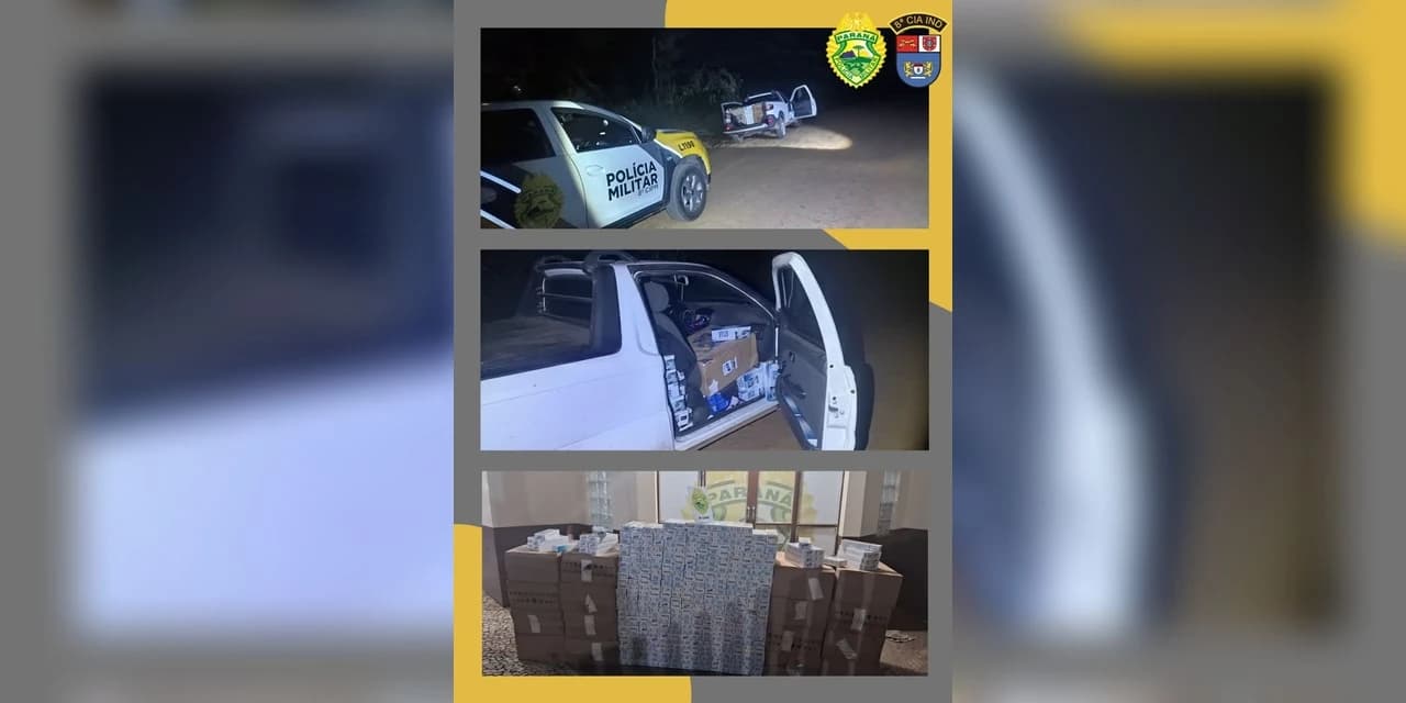 Policia Militar de Ivaí apreende cigarros oriundos de contrabando