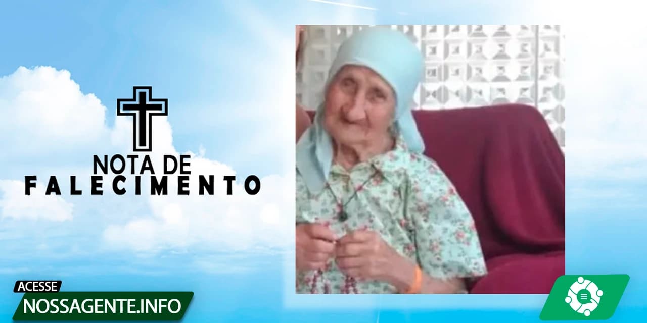 Com pesar que o Portal Nossa Gente comunica o Falecimento da Sra. Josefa Kietz Grutca aos 87 anos