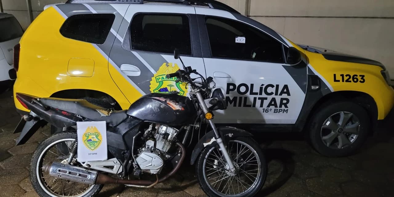 Motocicleta com sinal identificador alterado é apreendida durante patrulhamento policial