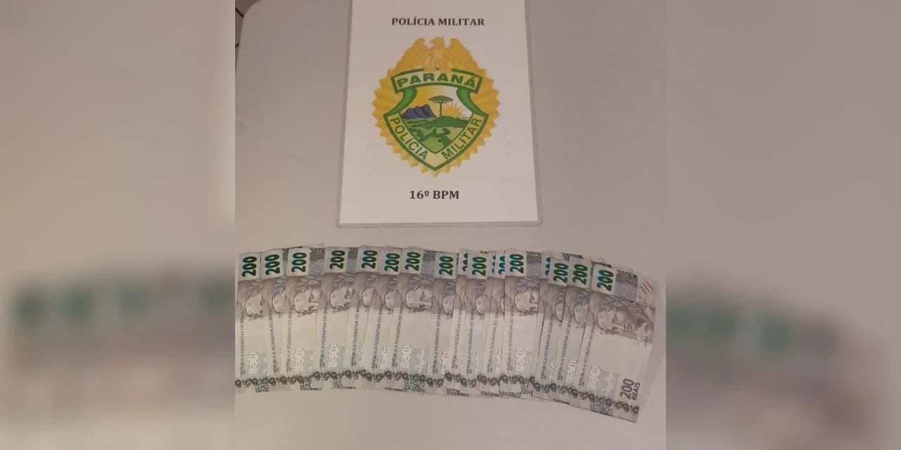 Em Laranjeiras do Sul homem compra moto por R$ 6.200,00 e paga com 31 notas de R$ 200,00 reais falsas