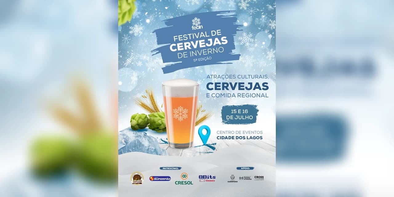 Quinta edição do festival de cervejas de inverno ocorre nesse final de semana em Guarapuava.