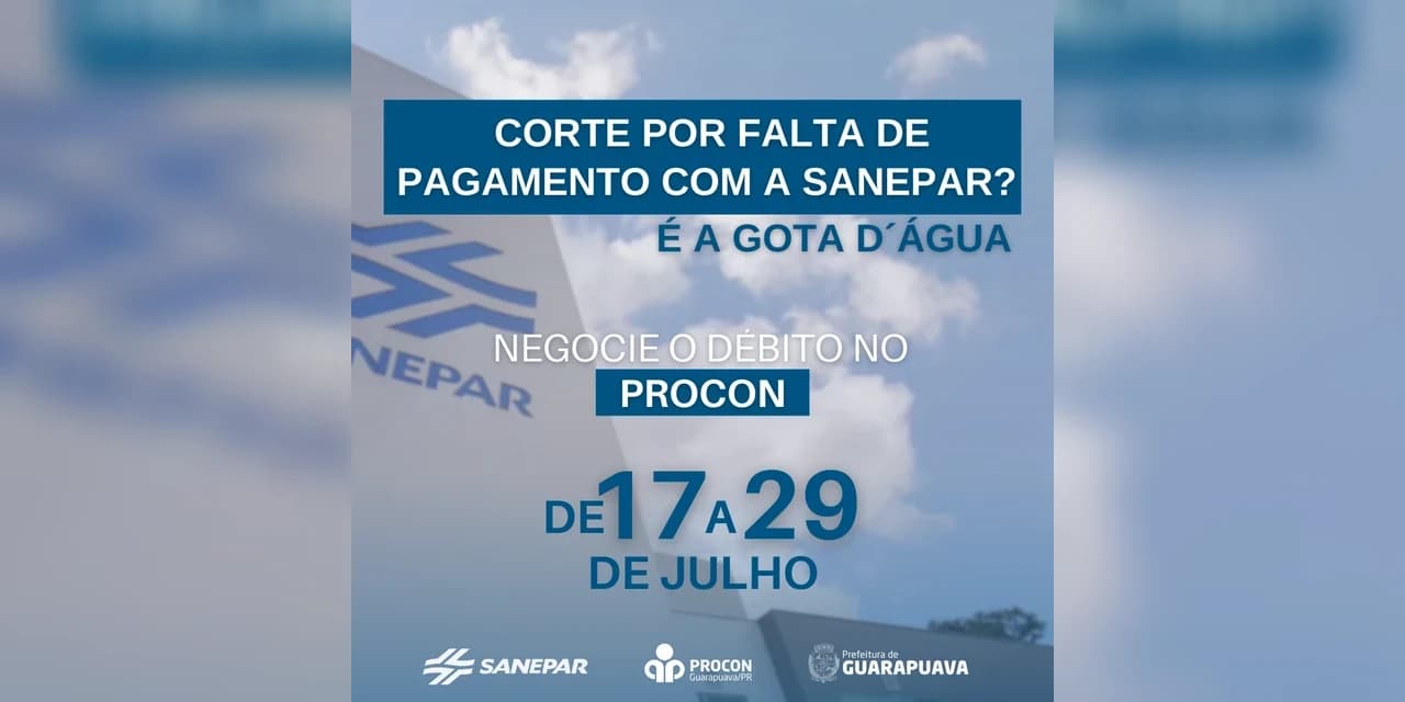 Procon de Guarapuava participa de ação de negociação de débitos junto a Sanepar.