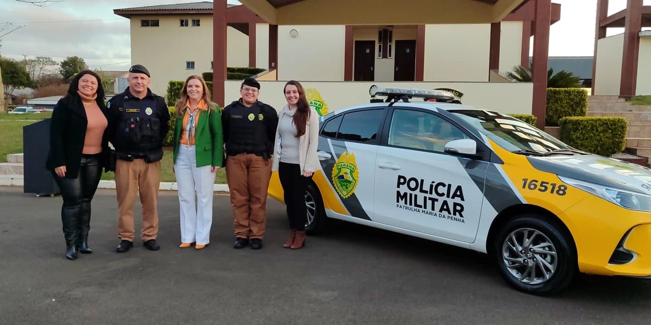 Patrulha Maria da Penha de Guarapuava recebe nova viatura para atuar no combate á violência contra a mulher.