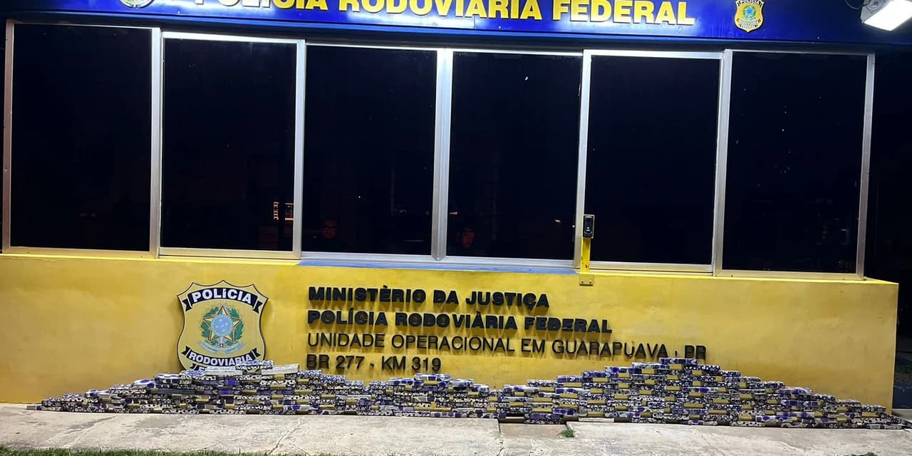 PRF apreende quase 100 quilos de Maconha, em Guarapuava-PR