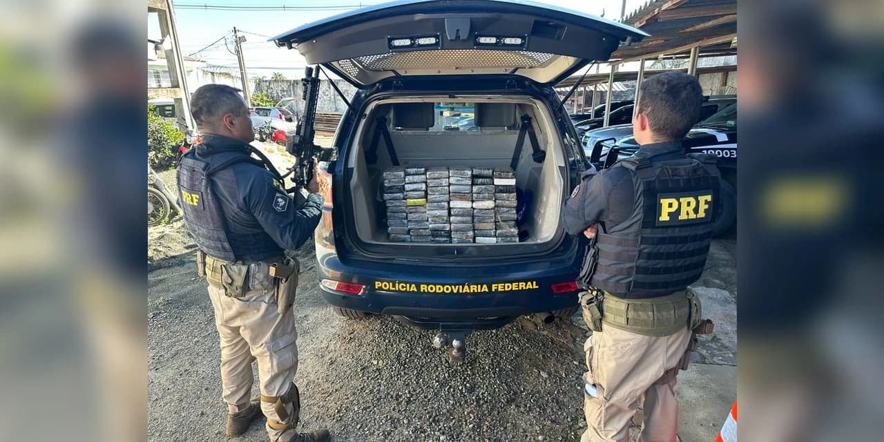 PRF prende homem com mais de 60 quilos de cocaína na BR-277 em Prudentópolis