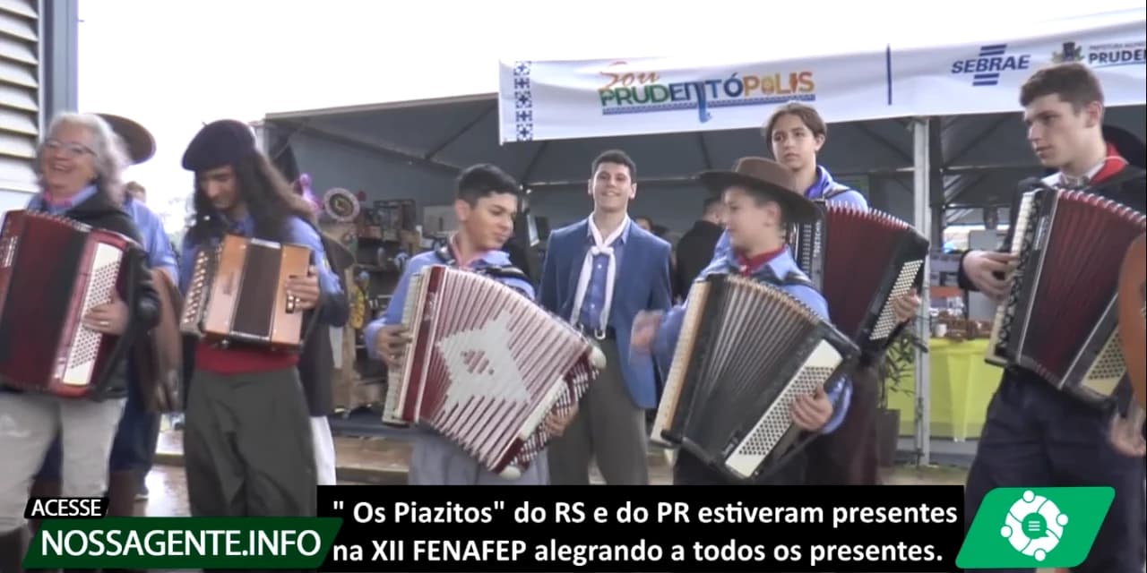 " Os Piazitos" do RS e do PR estiveram presentes na XII FENAFEP alegrando a todos presentes. VÍDEO