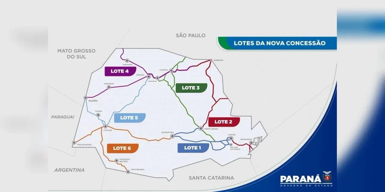 Leilão do Lote 2 da nova concessão rodoviária do Paraná será na próxima semana