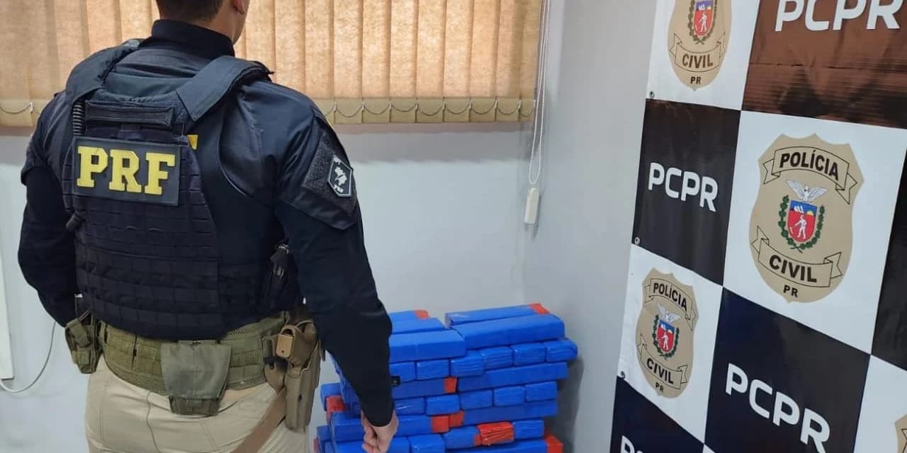PRF, em Guarapuava-PR, apreende quase 350 quilos de Maconha, 52,12 kg de skunk e recupera veículo roubado