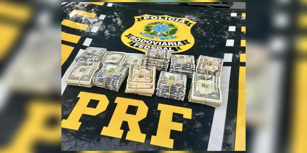 PRF apreende 43 mil dólares sem origem no Paraná