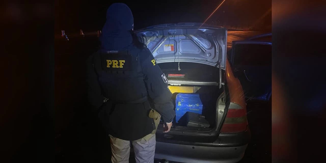 PRF apreende cerca de 119 quilos de Maconha, em Guarapuava na Br 277