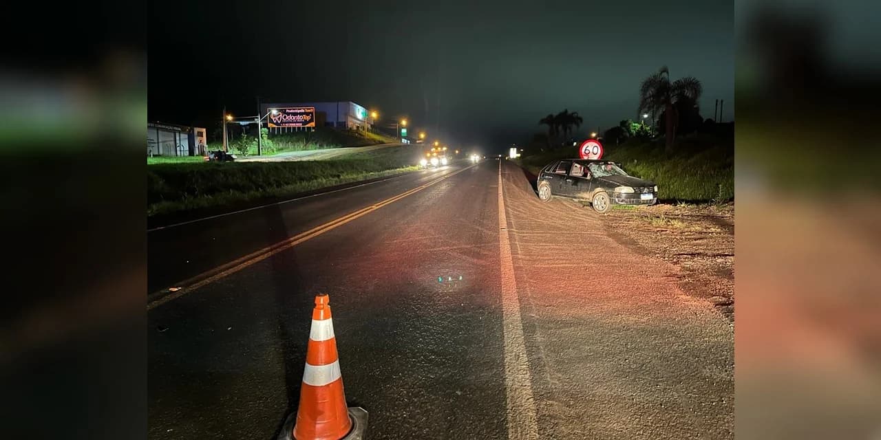 Mulher sofre ferimentos graves em acidente na Br 373 em Prudentópolis