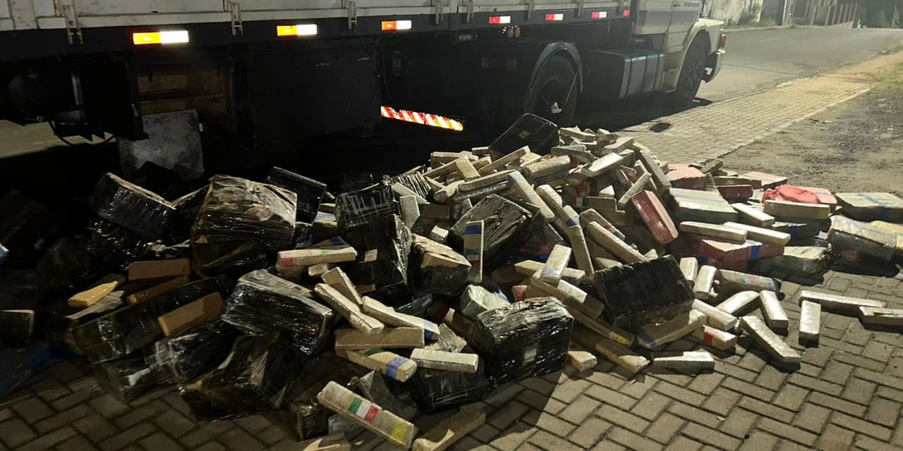 Em Prudentópolis na Br 277 caminhão carregado de trigo levava quase 5 toneladas de maconha