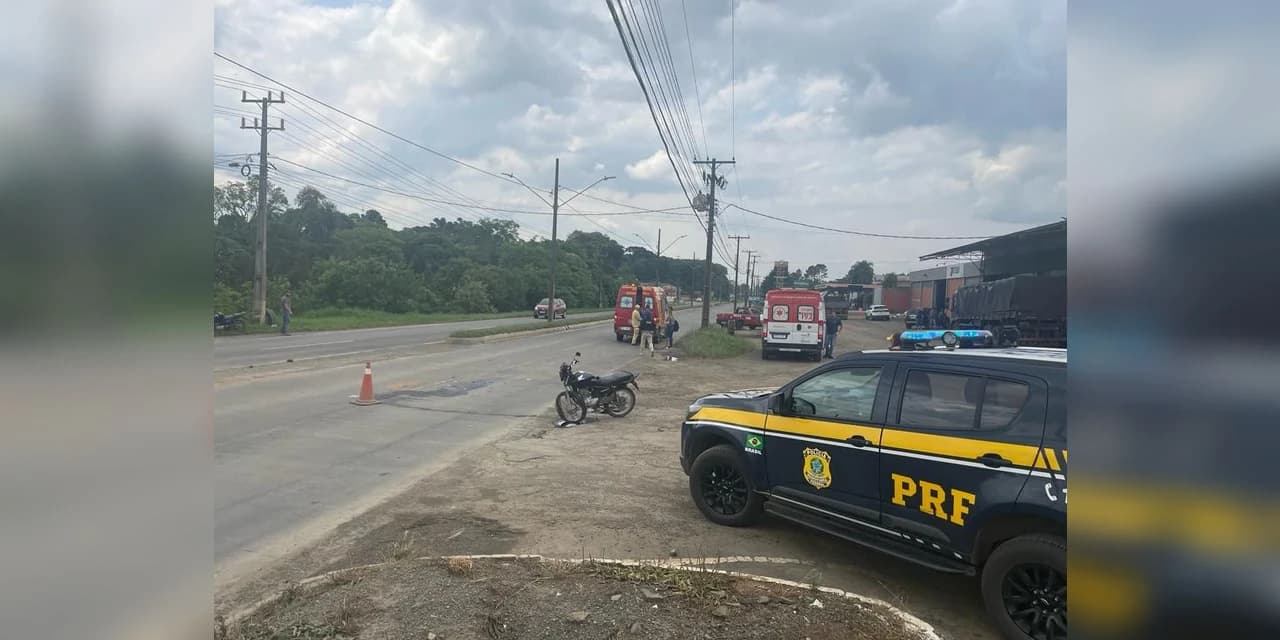 Acidente em Irati envolvendo 2 motocicletas e um automóvel