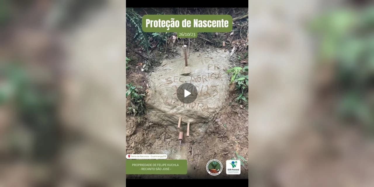 Em Guamiranga Secretaria de agricultura realizá proteção de nascente. Assista ao vídeo!