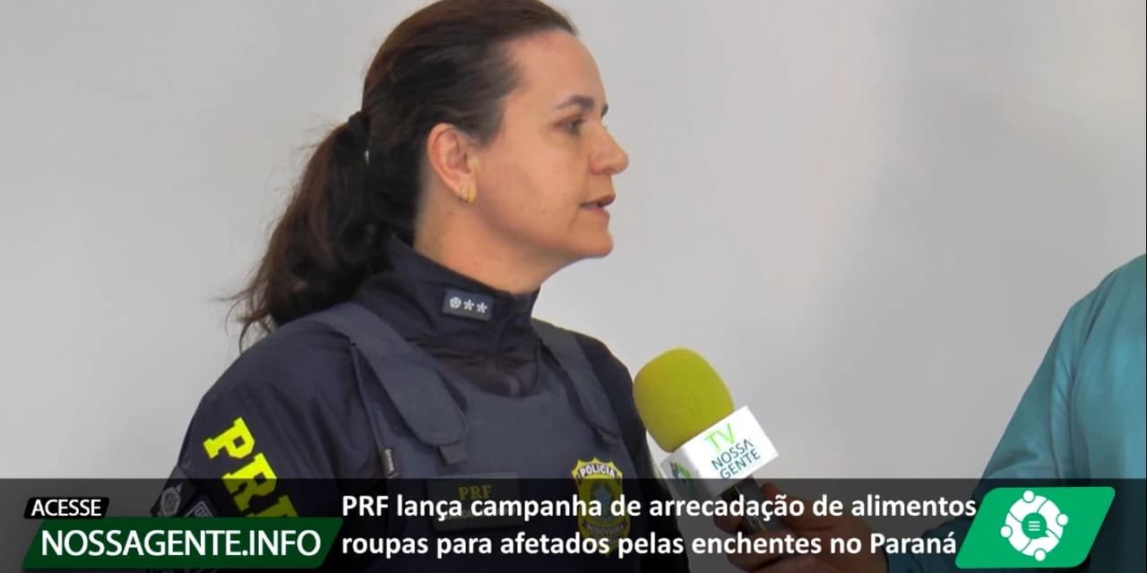 Inspetora Márcia Boiano chefe da Delegacia da PRF em Guarapuava fala sobre a campanha de doações
