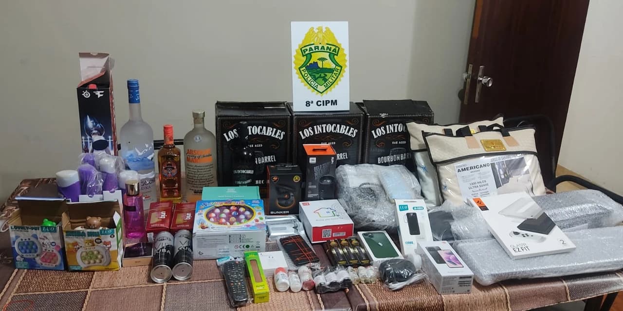 Em Irati Rotam apreende mercadorias contrabandeadas