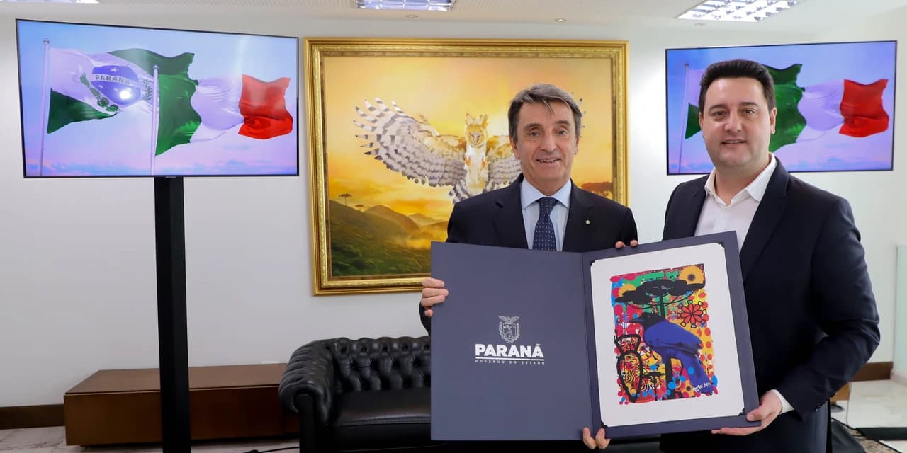 Governador Ratinho Junior recebe novo embaixador da Itália no Brasil