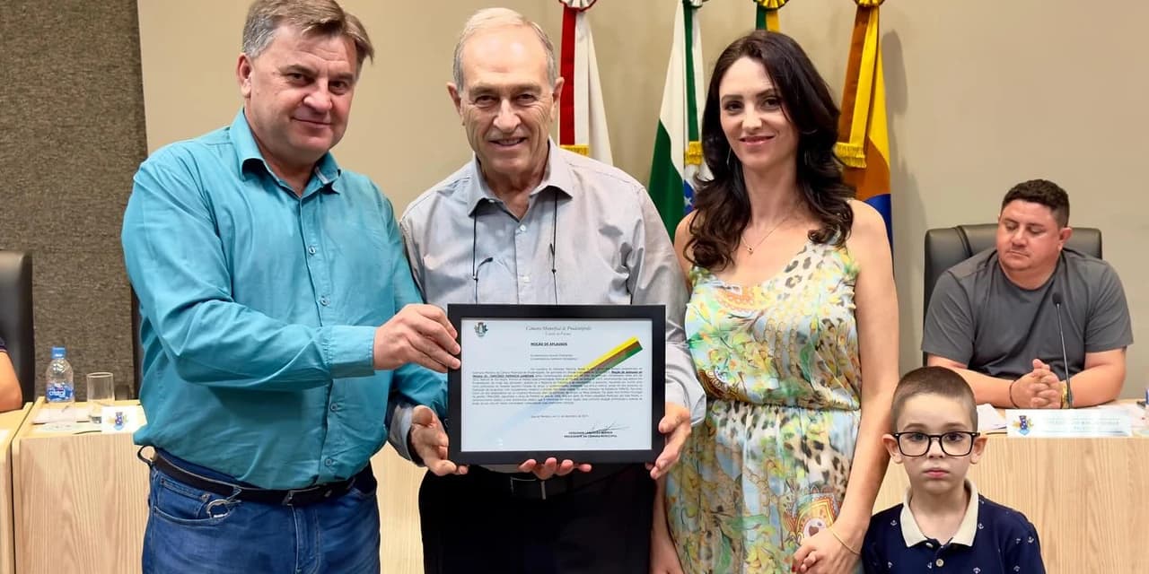 Médico Dr. Tarcísio Cansian é homenageado na Câmara Municipal com moção de aplausos