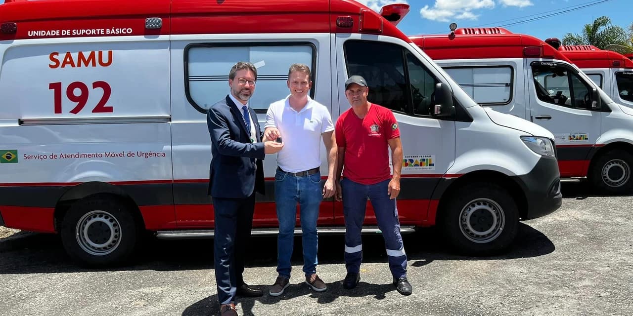 Municípios de Imbituva, Inácio Martins, Rio Azul e Teixeira Soares recebem ambulâncias do Ministério da Saúde para o Samu